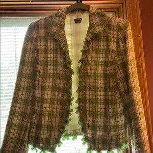 Cute Anthracite pink and green jacket